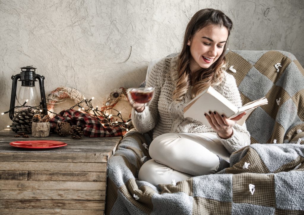 girl reading a book